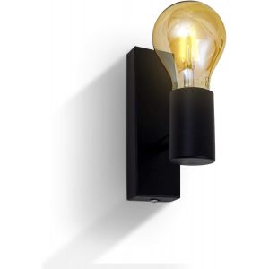 Applique Murale, Lampe Rétro, Applique Murale Design Rétro, Réglable Et Pivotante, Douille E27, Max 60 W, Ampoule Non Incluse - Neuf