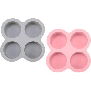 2 Mini Moule À Muffins En Silicone Plaque Anti-Adhésif Moule À Pâtisserie Pour Cupcakes,Brownies,Pudding 13.7 X 5.5 X 2.7 Cm - Neuf