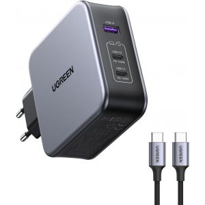 Nexode 140w Pd 3.1 Chargeur Usb C Rapide 3 Ports Gan Tech Prise Usb C Compatible Avec Iphone 16 Plus Pro Max 15 14 13 12 11 Galaxy S24 S23 S22 A15 Pixel 9 8 7 Ipad Macbook Air Pro M3 M2 M1[Z1304] - Neuf