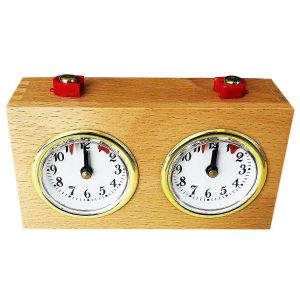 Minuterie D'&eacute;checs En Bois Tournoi Jeu De Comp&eacute;tition Horloge D'&eacute;checs Horloge Cadeau Accessoires M&eacute;caniques De Remontage - Neuf