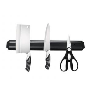 Support Magn&eacute;tique Mural Pour Couteaux, 48 Cm, Noir - Neuf