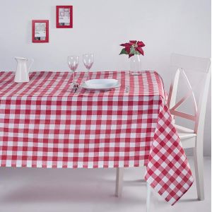 Nappe &Agrave; Carreaux Color&eacute;s - 150 X 210 Cm - Nappe Rouge - Accessoires De Cuisine Happy Kitchen : Nappe D'int&eacute;rieur Et D'ext&eacute;rieur, Nappe De F&ecirc;te - Neuf