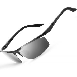 Gesruny Lunettes De Soleil Polarisées Pour Homme Et Femme Protection Uv400 Monture En Métal Al-Mg Lunettes De Soleil Classiques Rétro Lunettes De Soleil Rectangulaires Unisexes Légères Et Anti-Reflets - Neuf