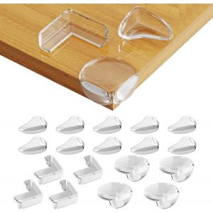 Lot De 18 Protections D'angle Pour Table De Bébé, Protection De Meubles Pour Enfants, Transparentes Et Anti-Tranchantes Pour Tous Types De Coins De Meubles - Neuf
