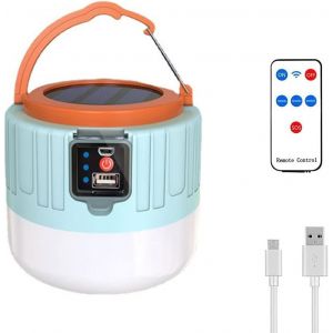 Lampe De Camping Solaire Rechargeable 800 Lumens Avec Batterie Intégrée - Neuf