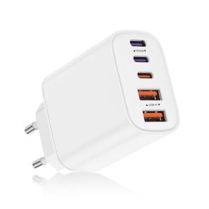 Fast Usb C Charger, 5 Port[3 Usb C+2 Usb A] Multiple Mains Fast Charger, 45w Pd+Qc Type C Wall Power Supply Adapter For Iphone 16 15 14 13 12 11 Pro Max Xs Se Samsung Galaxy, Ipad, Xiaomi - Neuf
