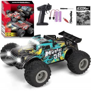 loc-Rc Voiture Telecommandé,Voiture Télécommandée 1:16 2.4Ghz Rc Truck Garçon Voitures Electrique Enfants 20Km/H Enfants Garçon Cadeau De Noël Fille 5-12 Ans - Neuf