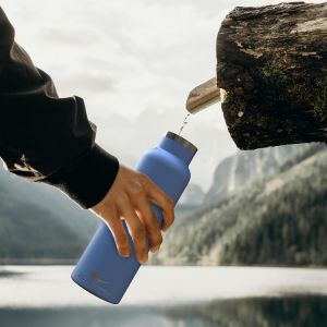 Bouteille, Bouteille Thermique En Acier Inoxydable &Agrave; Double Paroi, Garde La Boisson Froide Ou Chaude Pendant Des Heures, Deux Bouchons - Neuf