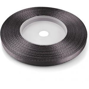 1x Rouleau Ruban Satin Graphite 6mm X 32 M Bande De Tissu Rubans De Satin Cadeau D&eacute;coratif Pour Emballages Cadeaux D&eacute;coration Bricolage Diy Ruban De Couleur Bande De Soie - Neuf