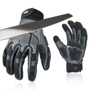 ASFASFq-1 paire de gants résistants aux coupures, gants de travail en cuir de sécurité, gants de mécanicien, doublure intérieure anti-coupure, EN388 niveau C, niveau ANSI A3 (CA7722CT) - Neuf