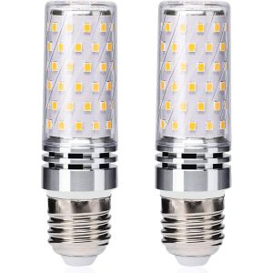 Ampoule Led E27 12w Blanc Chaud 3000k, Ampoules &Agrave; Vis Edison E27, &Eacute;quivalent &Agrave; Une Ampoule Halog&egrave;ne 100w 120w, Ampoules Led E27 Ma&iuml;s Pour Lampe De Bureau, Non Dimmable, Ac 175-265v,, Paquet De 2 - Neuf