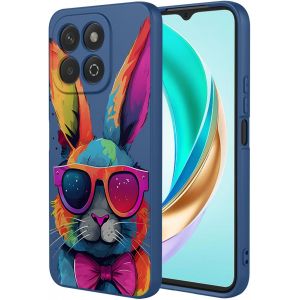 Kal-Silicone Coque Pour Honor X6b 4g, Antichoc Souple Soyeux Très Mince Premium Tpu Housse, Élégant Simple Mignon Motif Étui, Anti-Rayures Tissu Microfibre, P6 - Neuf