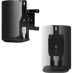 M&eacute;tal Lot De 2 Supports Muraux Compatible Avec Sonos Era 100,Sonos One,One Sl Et Play:1 Orientable Jusqu'&Agrave; 360&deg;,Inclinable -70&deg;/+70&deg; Rotation Sans Vis De R&eacute;glage Noir - Neuf