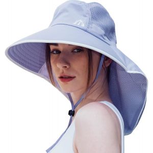Kalanka-Chapeau De Soleil Unisexe Femmes Chapeau De Soleil Upf 50+ Large Bord Avec Grande Protection De La Nuque - Neuf