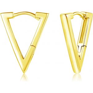 Kal-Petites Cr&eacute;oles En Argent Sterling 925 - Boucles D'oreilles Triangulaires En Forme De Losange - Hypoallerg&eacute;niques - Pour Femme Et Fille - Neuf