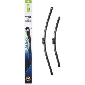 Silencio Essuie-glace-VF376-Kit de Balais d'Essuie-glace 600 mm/475 mm Plats d'Origine de Haute performance,Visibilité Supérieure sur la Route- Avant-Lot de 2 Balais-574476 - Neuf