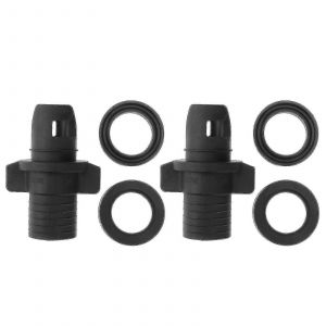 2pcs Caoutchouc Bateau Air Valve Connecteur Gonflable Bateau Air Valve Adaptateur (Noir) - Neuf