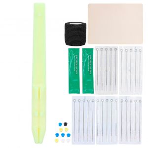 Kit D'aiguilles De Tatouage A Faire Soi-Meme Pour Debutant Pratiquant Le Tatouage Traditionnel A La Main, Kit De Fournitures Pour Stylo De Tatouage - Neuf