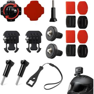 13 en 1 Support Adhésif pour Insta360,Supports de Casque Flexible pour GoPro,Support Gopro Casque Moto,Accessoires Gopro et Insta360,Kit d'Accessoires pour Caméras d'action - Neuf