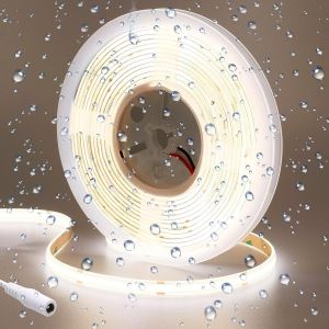 Tzf-24v 5m Ruban Led Cob Blanc Naturel 4000k 480led/M Étanche Ip65 Luminescence Uniforme Cri 93+ Haute Luminosité 4300lm Flexible Découpable Bande Led Pour Maison Chambre(Sans Alimentation) - Neuf