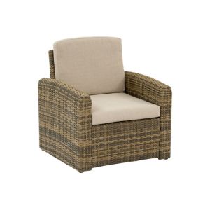 Fauteuil De Jardin En Alu Et R&eacute;sine Tress&eacute;e Selenim Naturae - Hesp&eacute;ride - Neuf