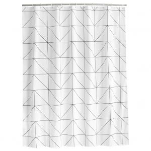 HJLIAN Rideau de douche en polyester impermeable avec crochets de suspension (S) - Neuf
