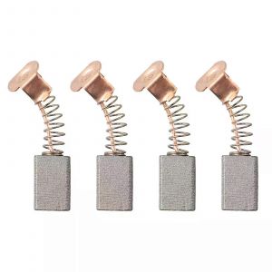 4pcs Brosse De Carbone Perceuse Électrique Pièces De Rechange Meuleuse D'angle Coupe Machine À Polir Accessoires Brosses De Moteur 12 * 8 * 5mm - Neuf