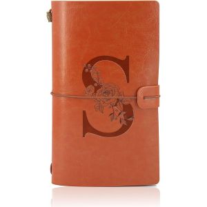 TEPPC-Cuir Vintage Journal Intime, Carnet De Voyage A5, Idee Cadeau de Noël Graduation Anniversaire Fête des Mères pour Femme, Maman, Fille, Soeur, Fils, Meilleure Amie, Maitresse D'École, Collègue(S - Neuf