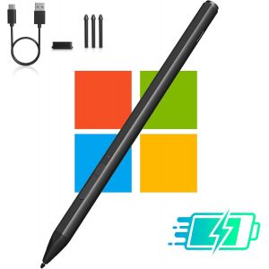 Stylet Surface Pro avec 4096 Niveau de Pression, Sensible &agrave; l'Inclinaison, Rejet de Paume, Microsoft Surface Pen pour Surface Pro 11/10/9/8/7/6/5/4, Surface Go 4/3/2, Surface Laptop/Studio/Book 4/3/2 - Neuf