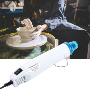 Pistolet a air chaud electrique pour bricolage, outil de gaufrage et sechage de gaines retractables (110 V US, blanc) - Neuf