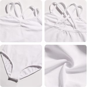 Asfasfq-Justaucorps Ballet Danse Fille Léotard Justaucorps Gymnastique Classique Vêtements Ballet Enfant Coton - Neuf