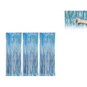 Lot De 3 Rideaux &Agrave; Franges Bleus De 2 M Pour D&eacute;coration De F&ecirc;te - Neuf