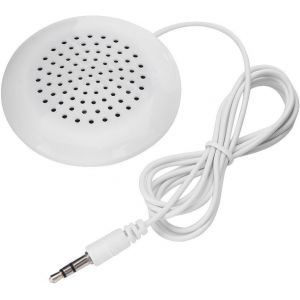 KALANKA-DIY Puissant Haut-Parleur Stéréo Mini 3.5mm Oreiller Haut-Parleur Portable CD DIY Oreiller Haut-Parleur pour MP3, MP4, Lecteur CD, Téléphone Mobile (Blanc) - Neuf