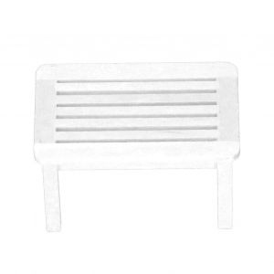 Banc miniature pour maison de poupee, aspect realiste et vif, couleur pure, tabouret de jardin pour maison de poupee 1:12, decoration blanche - Neuf