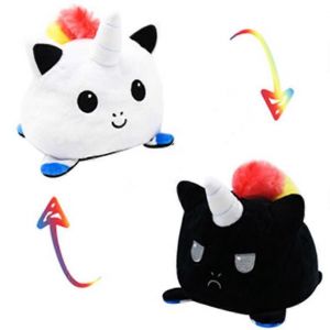 Adorable poupee en peluche a bascule double face, jouet pour enfants - Neuf