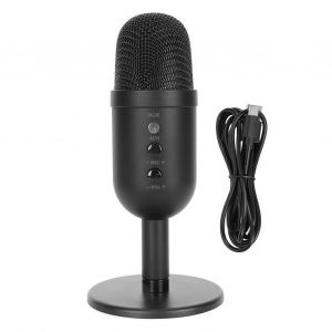 Enregistrement Microphone en direct Microphone à condensateur de jeu USB Microphone d'éclairage RVB pour téléphone portable - Neuf