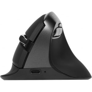 Souris Verticale Ergonomique sans Fil Silencieux, Bluetooth 5.0 et 2.4G, Souris Rechargeable, 4000 DPI, 6 Boutons, Souris Optique pour Ordinateur PC, Petite Main (M618Mini-Gris) - Neuf