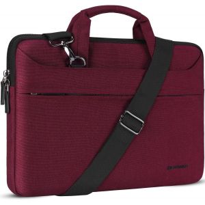 TIANYI-15-15,6 Pouces Imperméable Housse de Protection Ordinateur Portable avec Port de Chargeur USB Externe Sacoche Bandoulière pour Ultrabook/Lenovo/ASUS/Netbook/Dell/HP,Fuchsia - Neuf