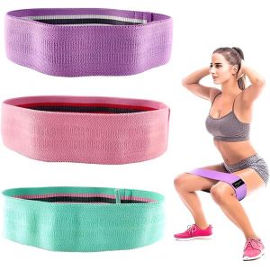 Elastique Musculation En Tissu,Pack De 3,Bande Elastique 3 Niveaux De Force,Antid&eacute;rapantes,Elastique Sport Pour Le Yoga/Pilates/Fitness/Squats/Pont Fessiers/Crossfit. - Neuf