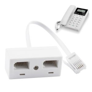 Bt R&eacute;partiteurs T&eacute;l&eacute;phoniques, 2 Prises De T&eacute;l&eacute;phone Britanniques, Adaptateur R&eacute;partiteur Rj11 M&acirc;le Vers 2 Prises Femelles, Convertisseur Double Prise De T&eacute;l&eacute;phone Pour C&acirc;ble Modem T&eacute;l&eacute;phonique Fixe, - Neuf