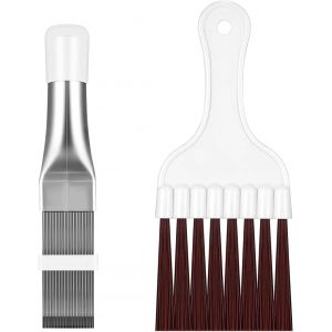 SUBZONAL-Brosse de Nettoyage pour Condenseur, Lot de 2 Peignes en Acier Inoxydable et Plastique, pour S&egrave;che-Linge &agrave; Pompe &agrave; Chaleur, &Eacute;changeur et Entretien Climatiseur - Neuf