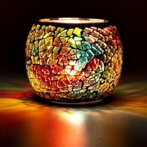 Kalanka-Bougeoir/Porte-Bougie/Porte Vase/Stylo Abat-Jour En Forme De Bougie De Lumière De Thé En Verre Brisé Fait Main Romantique Bougie Votive En Verre Mercury Pour Mariages, Fête Et Décoration - Neuf