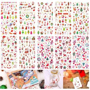 Trahoo-10 Feuille Noël Autocollantes Stickers Pour Enfants, Paillettes Gomettes Autocollantes Bricolage Scrapbooking Stickers Pour Enfants Noël Artisanat Activités Récompense Cadeaux Favor, 670pcs+ - Neuf