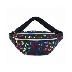 Sac banane unisexe &eacute;l&eacute;gant et imperm&eacute;able &iquest; Support de t&eacute;l&eacute;phone polyvalent pour les voyages, la randonn&eacute;e, la course &agrave; pied et les activit&eacute;s de plein air &iquest; Cuir PU noir - Neuf