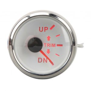 52mm Jauge D'assiette De Bateau En Acier Inoxydable Dc9 À 32v Up Dn Marine Trim Balancier Pour Yachts Marines Cadran Blanc Avec Cadre Argenté - Neuf
