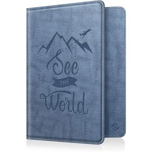 CAUC-Porte-Passeport Housse - Voyage Protecteur Portefeuille Pochette Etui de Protection pour Passeport, Carte d'embarquement, Carte d'identit, - Neuf