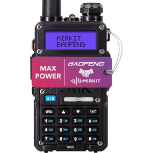 MK5 8W Mirkit &Eacute;dition Puissance Maximale Talkie-Walkie Kit Complet Radioamateur avec Batterie 1800mAh & Logiciel Mirkit 2025 - Neuf
