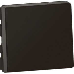 Interrupteur Mural Simple ou Va-et-vient 10A Mosaic Easy-Led-Commande d'Éclairage 2 Modules-Sans Plaque/Sans Support-Fabriqué En France-Noir Mat - Neuf
