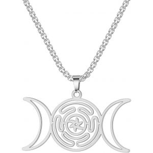 Kal-Roue De Hécate Symbole Collier Hécate Pendentif Vikingtriple Déesse Wiccan Roue Amulette Païen Bijoux Wiccan Cadeaux Pour Hommes Femmes - Neuf