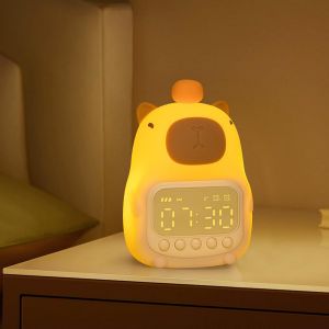 SUBZONAL-Capybara R&eacute;veil avec veilleuse : r&eacute;veil mignon pour chambre &agrave; coucher avec veilleuse &agrave; intensit&eacute; variable, lampe de table rechargeable pour les jeunes filles et gar&ccedil;ons - Neuf